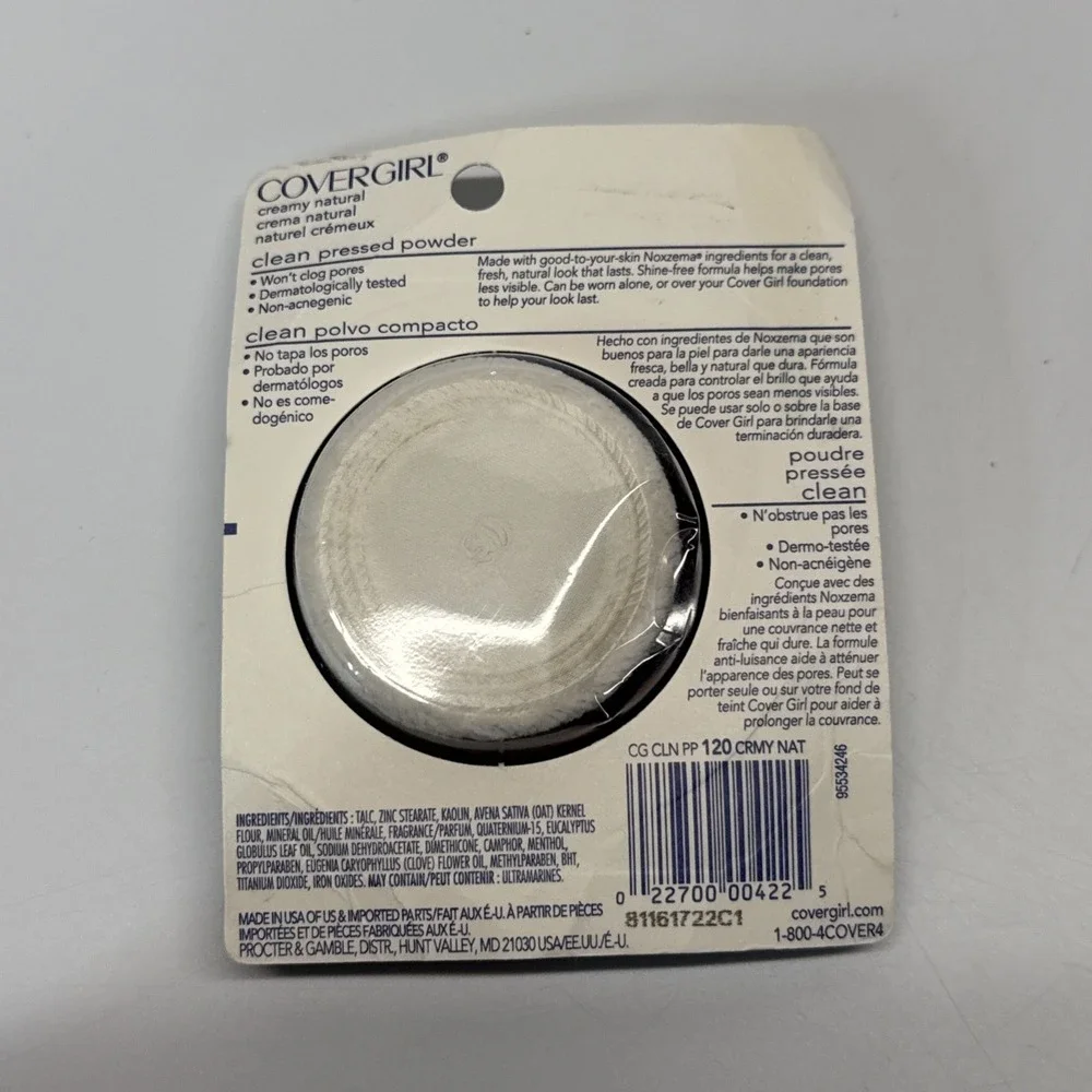 Vintage Cover Girl Creamy Natural 120 Pressed Powder NOS Mirror Compact